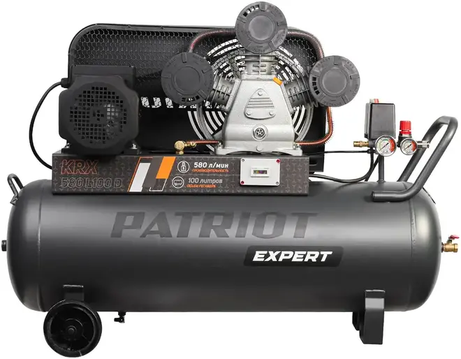 Патриот KRX 580 L100 D компрессор поршневой ременной масляный (3000 Вт бар10 бар) №226973