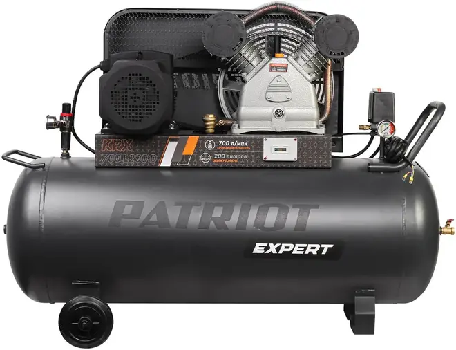 Патриот KRX 700 L200 D компрессор поршневой ременной масляный (4000 Вт бар10 бар) №226973