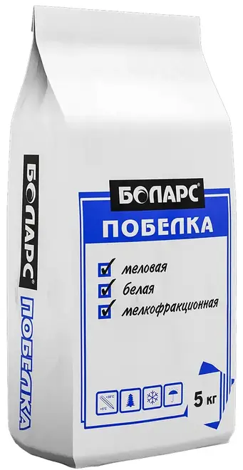 Боларс побелка меловая белая мелкофракционная (5 кг)