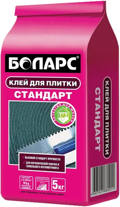 Боларс Стандарт клей для плитки и камня (5 кг)