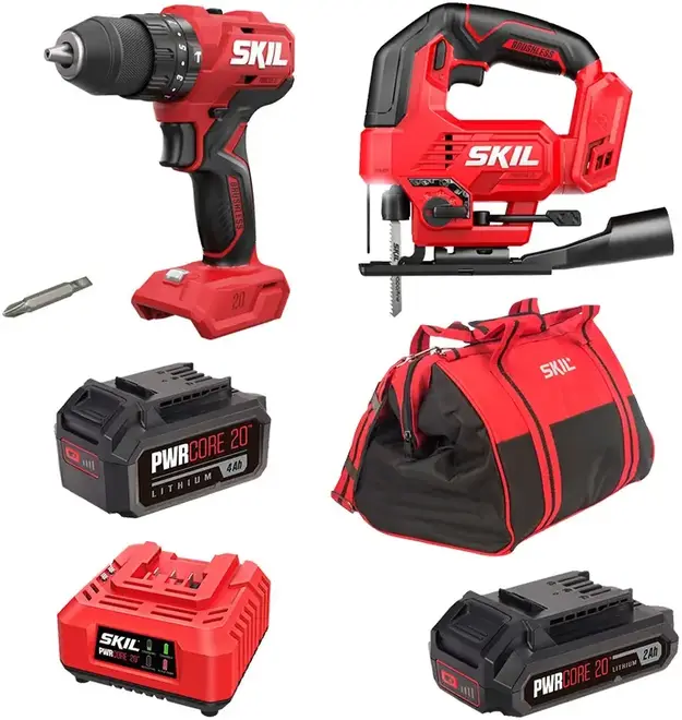 Skil HD6280/JS8290 набор аккумуляторный дрель-шуруповерт + лобзик (2 А*ч+4 А*ч) №9-1-038