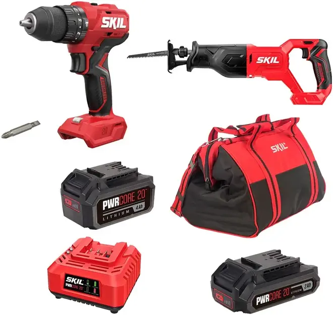Skil HD6280/RS5870 набор аккумуляторный дрель-шуруповерт + пила сабельная (2 А*ч+4 А*ч) №9-1-037