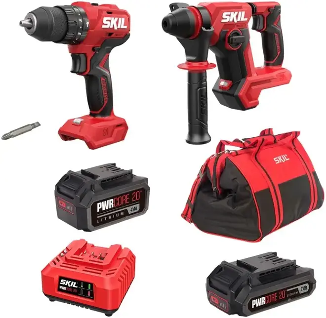 Skil HD6280/RH1790 набор аккумуляторный дрель-шуруповерт + перфоратор (2 А*ч+4 А*ч) №9-1-035