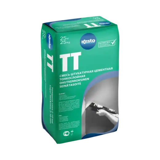 Kesto Kiilto TT смесь штукатурная цементная тонкослойная (25 кг)