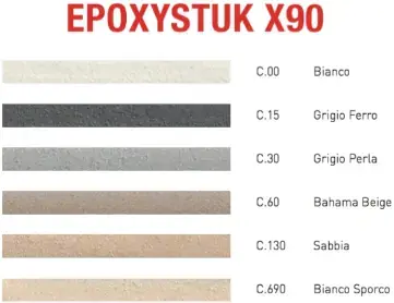 Литокол Epoxystuk X90 двухкомпонентная кислотостойкая эпоксидная затирочная смесь (5 кг (4.5 кг - компонент A + 500 г - компонент B) C.30 жемчужно-сер