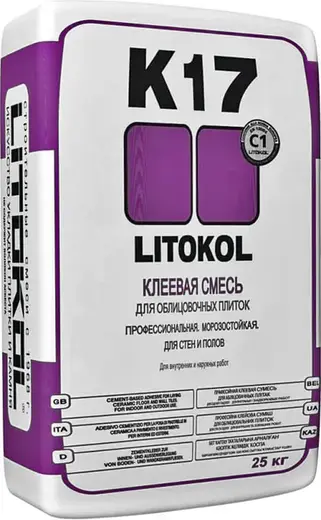 Литокол K17 клеевая смесь для облицовочных плиток (25 кг)