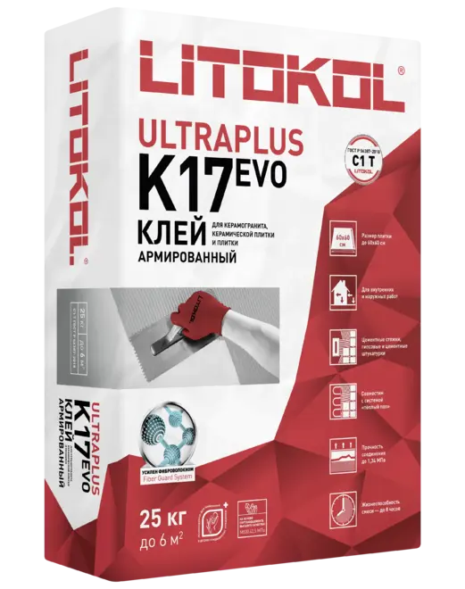 Литокол K17 клеевая смесь для облицовочных плиток (25 кг)