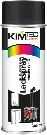 Kim Tec Lackspray аэрозольная краска термостойкая спрей (400 мл) черная