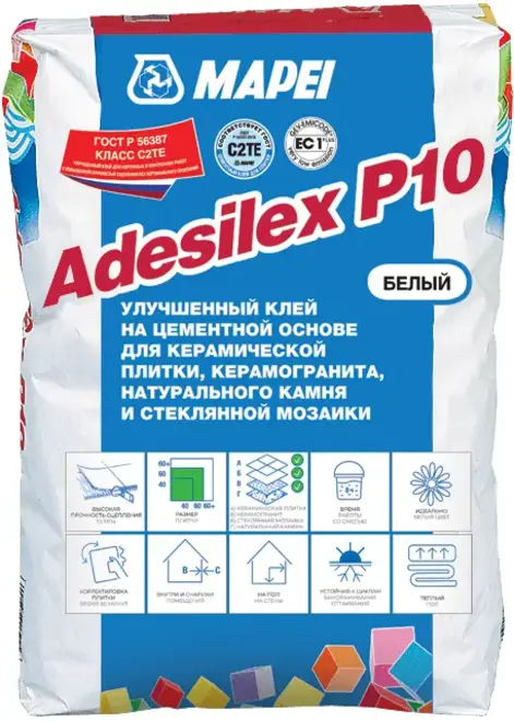 Mapei Adesilex P10 клей на цементной основе для керамической плитки (25 кг)