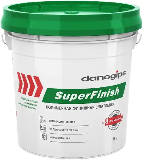 Danogips Superfinish полимерная финишная шпатлевка (17 л)