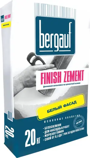 Bergauf Finish Zement финишная шпаклевка на цементной основе (20 кг) белая