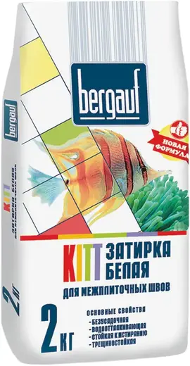 Bergauf Kitt затирка цветная для межплиточных швов (2 кг) белая