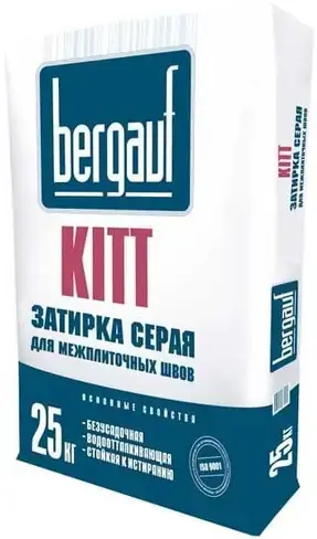 Bergauf Kitt затирка цветная для межплиточных швов (25 кг) серая