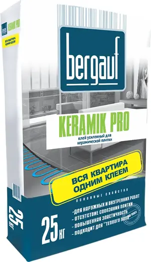Bergauf Keramik Pro клей усиленный для керамической плитки (25 кг)