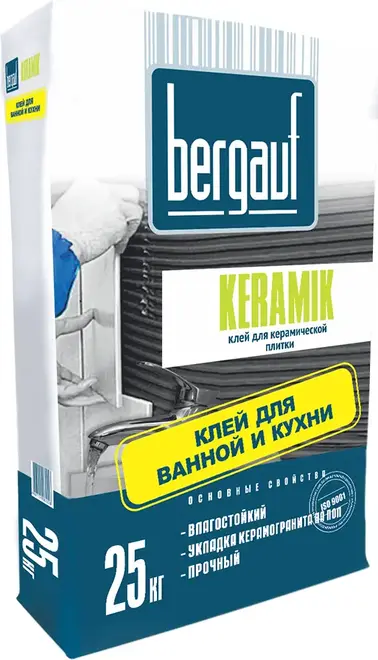 Bergauf Keramik клей для керамической плитки для ванной и кухни (25 кг)