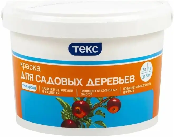Текс Универсал краска для садовых деревьев (3 кг) белая