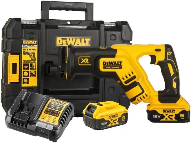 Dewalt DCS367P2 пила сабельная аккумуляторная (18 В 2 х 5 А*ч)