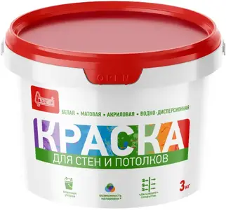 Старатели краска для стен и потолков (3 кг) белая
