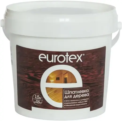 Евротекс шпатлевка акриловая для дерева (1.5 кг) белая