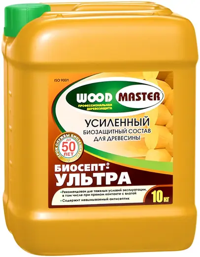 Woodmaster Биосепт-Ультра биозащитный состав для усиленной защиты древесины (10 кг)