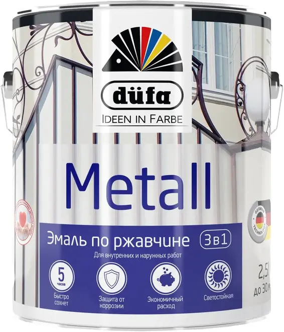 Dufa Retail Metall эмаль по ржавчине (2.5 л) синяя