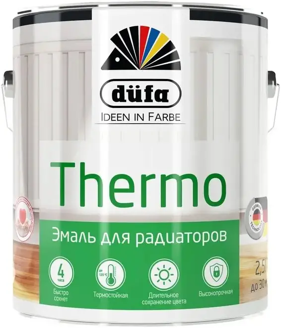 Dufa Retail Thermo эмаль для отопительных приборов (2 л) белая