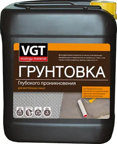 ВГТ ВД-АК-0301 грунтовка глубокого проникновения для внутренних работ (5 кг)