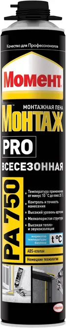 Момент Монтаж Pro PA750 монтажная пена всесезонная (750 мл)