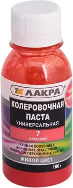 Лакра колеровочная паста универсальная (100 мл) красная №7 №0007916