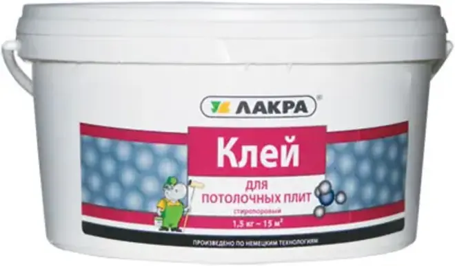 Лакра клей для потолочных плит стиропоровый (1.5 кг)