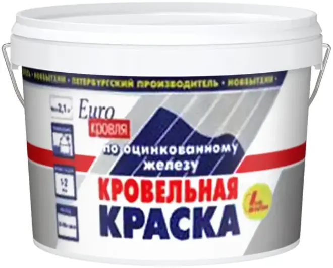 Новбытхим кровельная краска по оцинкованному железу (10.5 кг) синяя