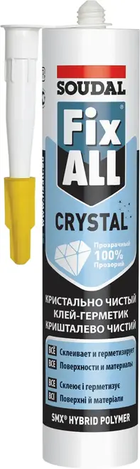 Soudal Fix All Crystal кристально прозрачный клей-герметик (290 мл)