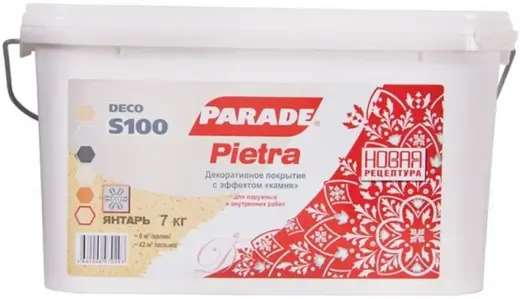 Parade S100 Deco Pietra декоративное покрытие (7 кг) янтарь