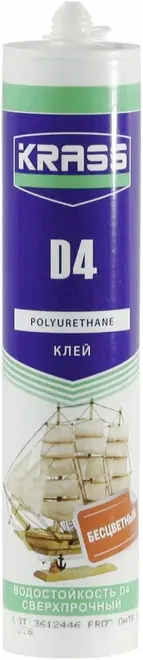 Krass D4 клей полиуретановый водостойкий сверхпрочный (300 мл)