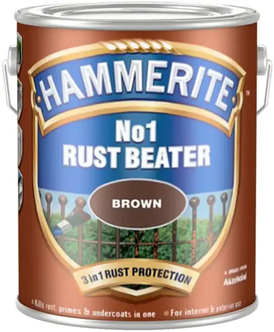 Хаммерайт TopGrade Rust Beater No1 антикоррозийный грунт для черных металлов (2.5 л) коричневый