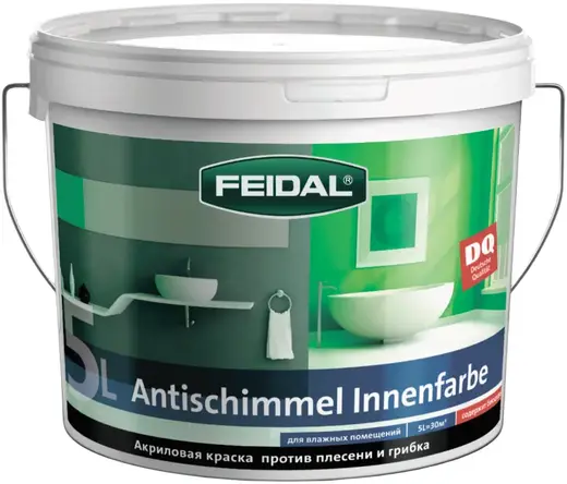 Feidal Antischimmel Innenfarbe краска против плесени и грибка (5 л) белоснежная