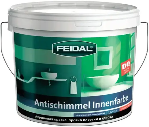 Feidal Antischimmel Innenfarbe краска против плесени и грибка (2.5 л) белоснежная