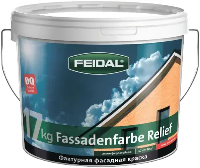 Feidal Fassadenfarbe Relief фактурная фасадная декоративная краска (17 кг) белая