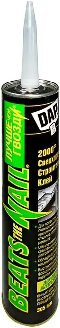 DAP Beats the Nail 2000 Heavy-Duty Projects строительный клей сверхпрочный (305 мл)