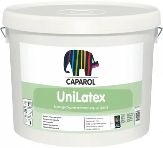 Caparol Unilatex матовая высокоукрывистая дисперсионная акрилатная краска (9.4 л) бесцветная