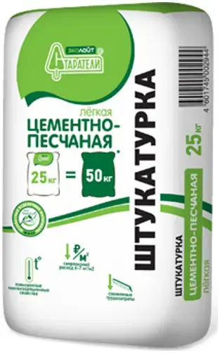 Старатели Эколайт штукатурка цементно-песчаная легкая (25 кг)