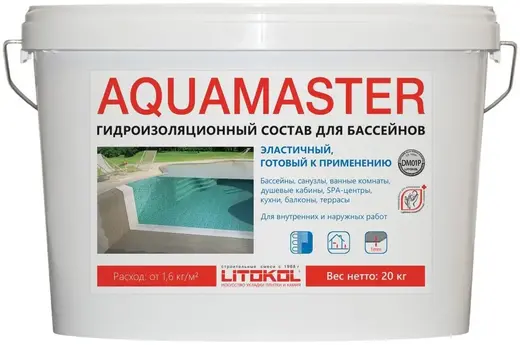 Литокол Aquamaster гидроизоляционный состав (20 кг)