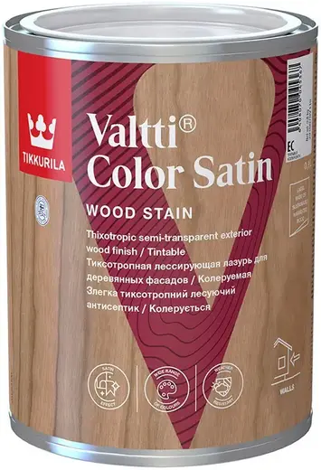 Тиккурила Valtti Color Satin тиксотропная фасадная лазурь (900 мл)