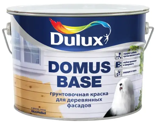 Dulux Domus Base грунтовочная краска для деревянных фасадов (10 л) белая