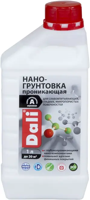 Dali нано-грунтовка проникающая (1 л) бесцветная