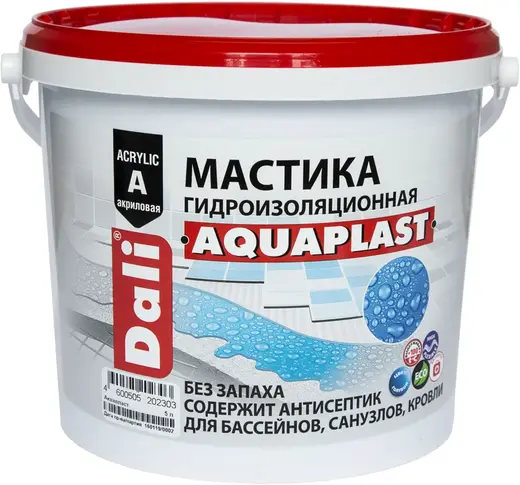 Dali Aquaplast мастика гидроизоляционная акриловая (5 л)