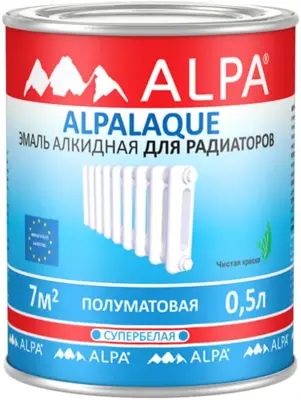 Alpa Alpalaque эмаль алкидная для радиаторов (500 мл) супербелая