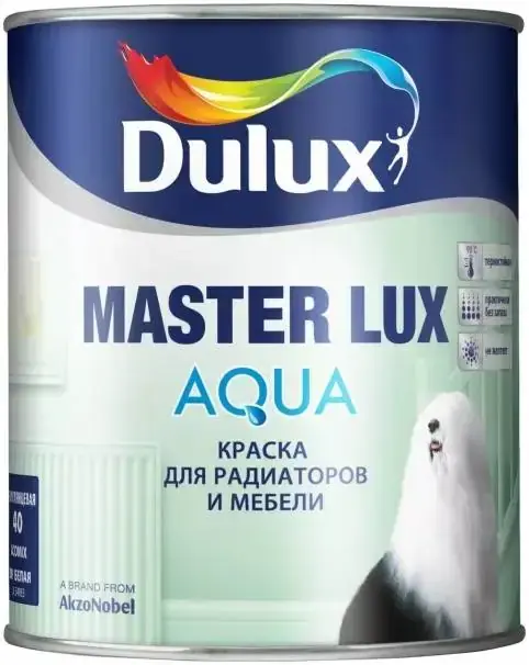 Dulux Luxium Master Lux Aqua краска для радиаторов и мебели (2.5 л) белая