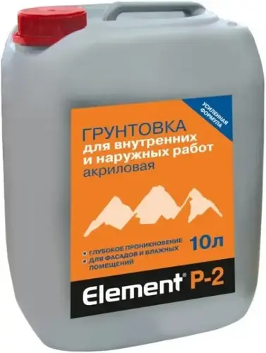 Alpa Element P-2 грунтовка акриловая влагостойкая (10 л) белая