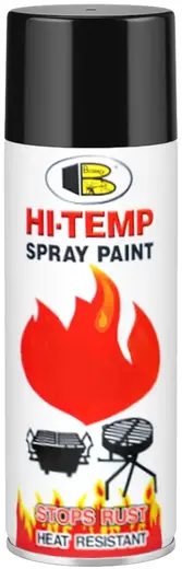 Bosny Hi Temp Spray Paint жаростойкая спрей-краска (520 мл) черная Gloss Black